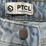 PTCL Ethical Clothing SZ 26 Wide Leg Jeans Light Wash Distressed Hi Photo 6