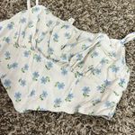 Kendall + Kylie Cropped Tie Back Floral Corset Style Crop Top Sz XS Photo 1