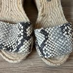 Vince Snake Skin Embossed Espadrille Wedge Sandals Size 8 Photo 1