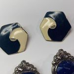 Lot Of 3 Large Costume Earrings Vintage Photo 1