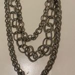 Silver long multilayer link necklace can be worn also as a chain belt Photo 10
