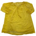 Sophia BY VIX Cover Up Womens Medium Yellow Voile Cotton Gauze Tunic Swim Beach Photo 1