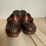 White Mountain Vtg White Mt Womens Leather Studded Mules Clogs 8.5M Brown Buckle Y2K Boho Indie Photo 1