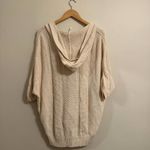 Free People Cable Knit Slouchy Hooded Cardigan Sweater Size Small Photo 3