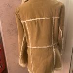 Steve Madden - Rare Genuine leather faux fur Vintage sherpa coat tan and cream M Photo 15