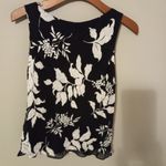 Sandra Darren  12 Silk Floral Sleeveless Crystal Beaded Embellished Top Photo 4