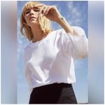 Vetta Women's White Sheer The Reversible Minimal Blouse Size Small S NWT Capsule Photo 1