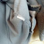 ZARA  Oversized Corduroy Trucker Jacket Womens XS Baby Blue Raw Hem Gorpcore 90s Photo 13