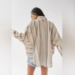 BDG Bell Button-Down Shirt Urban Outfitters Striped Oversized Long Sleeve Top Sm Photo 1