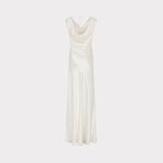 Ivory Satin Cowl Neck Gown Size Medium* Photo 4