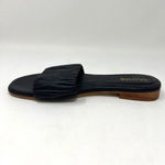 Kaanas  Pekan Ruched Black Leather Slides‎ Slip On Sandals Shoes Women’s Size 6 Photo 7