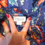 Velvet Tees Velvet by Graham & Spencer Blue Floral Smocked  Mini Dress - Size L Photo 3