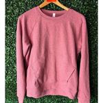 Lululemon Catch A Moment Crew Heathered So Merlot Sz 8 Textured Pullover Red Pin Photo 0