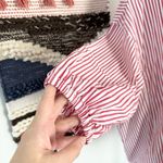 ALEMBIKA Bethany Striped Shirt Red White Sz M Size M Photo 4