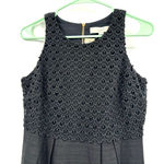Loft NWT size 2P sleeveless black above the knee dress zip up rear linen cotton Photo 2
