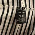 POL  Beckah Top babydoll tank black white striped size S Photo 5