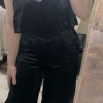 Very J Chic Black velvet Jumpsuit size medium Photo 3