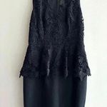 Betsy and Adam  Lace Crochet Peplum Dress with Black Pencil Skirt, Size 10 Photo 1