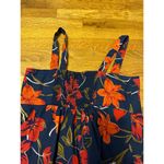 Clover & Sloane Womens 10 Blue Floral Tropical Square Neck Babydoll Midi Dress Photo 6