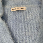 Kendall Lane Baby Blue Cropped Fuzzy Cardigan Photo 5