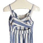 Japna  pinstripe cotton jumpsuit with criss cross back Photo 6