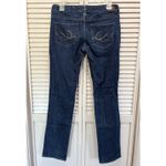X2 Skinny Dark Wash Denim Jeans Low Rise‎ Size 6 Long Zip Logo Blue Photo 3