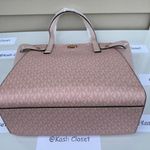 Michael Kors DK Powder Blush Carmen Tote Large Leather Purse Photo 4