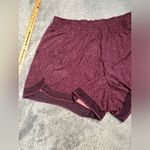 Athleta  printed mesh racer run short 4” Burgundy Athletic Shorts 3X Photo 1