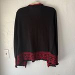 MFH Knits Black Red Baby Alpaca Cardigan Sweater Grunge Dark Academia Whimsigoth Size L Photo 5