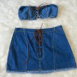 Victoria's Secret Y2K Victoria’s Secret Denim Skirt Set Photo 2