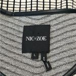 Nic+Zoe  Black and Cream Printed Faux Leather Trim Zip Front Dress Size Medium Photo 10