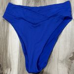 Aerie  High Cut Cheeky Bikini Bottoms Blue Women’s Large Photo 0