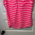 New York And Company  Soho Jeans Pink Striped Sleeveless Blouse L Photo 4
