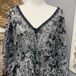 Merona Black and White Floral sheer cover-up size L Photo 1