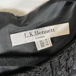 L.K. Bennett Black Lace Short Sleeve Knee Length Sheath Dress‎ Size 10 Designer Photo 4