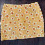 Muse Orange Floral Mini Skirt Size 8 Photo 0