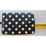 Black w/ White Polk A Dots Wristlet Clutch Purse Snap Closure Credit Card Holder Photo 7