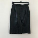 Vintage 90s Leather Straight High Waist Skirt 25” Black Photo 1