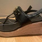 Michael Kors black strappy wedge heel sandal w/trademark hardware, S99 Photo 2