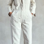 Outerknown Station Jumpsuit Utility Style Workwear Casual Beige XS Photo 0