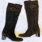 Cole Haan Oriana Heeled Boots Size 5.5 Suede Tall Chocolate Photo 0