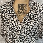 Who What Wear  Animal Print Tie Top Photo 1