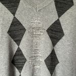 Claiborne men’s XL grey diamond argyle preppy vest Gray Photo 3
