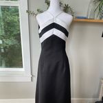 Vintage 90’s Formal Dress Black and White Stripe Floor Length Gown Size 5/6 NWT Photo 6