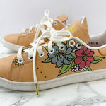 Adidas  Stan Smith Amber Blush Floral Sneakers Size 6 Athleisure‎ Athletic Photo 0
