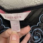 Cacique  black and light blue open front lingerie top size 18/20 Photo 1