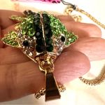 Betsey Johnson  green and black rhinestone fish pendant necklace Photo 10