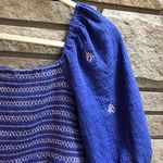 In Bloom EMMIE EMBROIDERED MAXI DRESS Blue Pink Large Cottagecore boho FP Photo 3