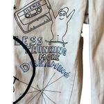 BDG Urban Outfitters High Rise Ivory Doodle Carpenter Jeans Photo 5