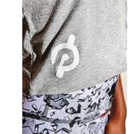 PELOTAN Lurex Muscle Boxy Crop Gray & Metallic Silver Tank Top ~ Women's Size XL Photo 2